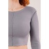 Ters Dikişli Basic Antrasit Body Bluz 148080 Ters Dikişli Basic Antrasit Body Bluz 148080