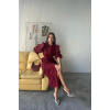 TENCEL KARPUZ KOL ELBİSE - Bordo 160281 TENCEL KARPUZ KOL ELBİSE - Bordo 160281