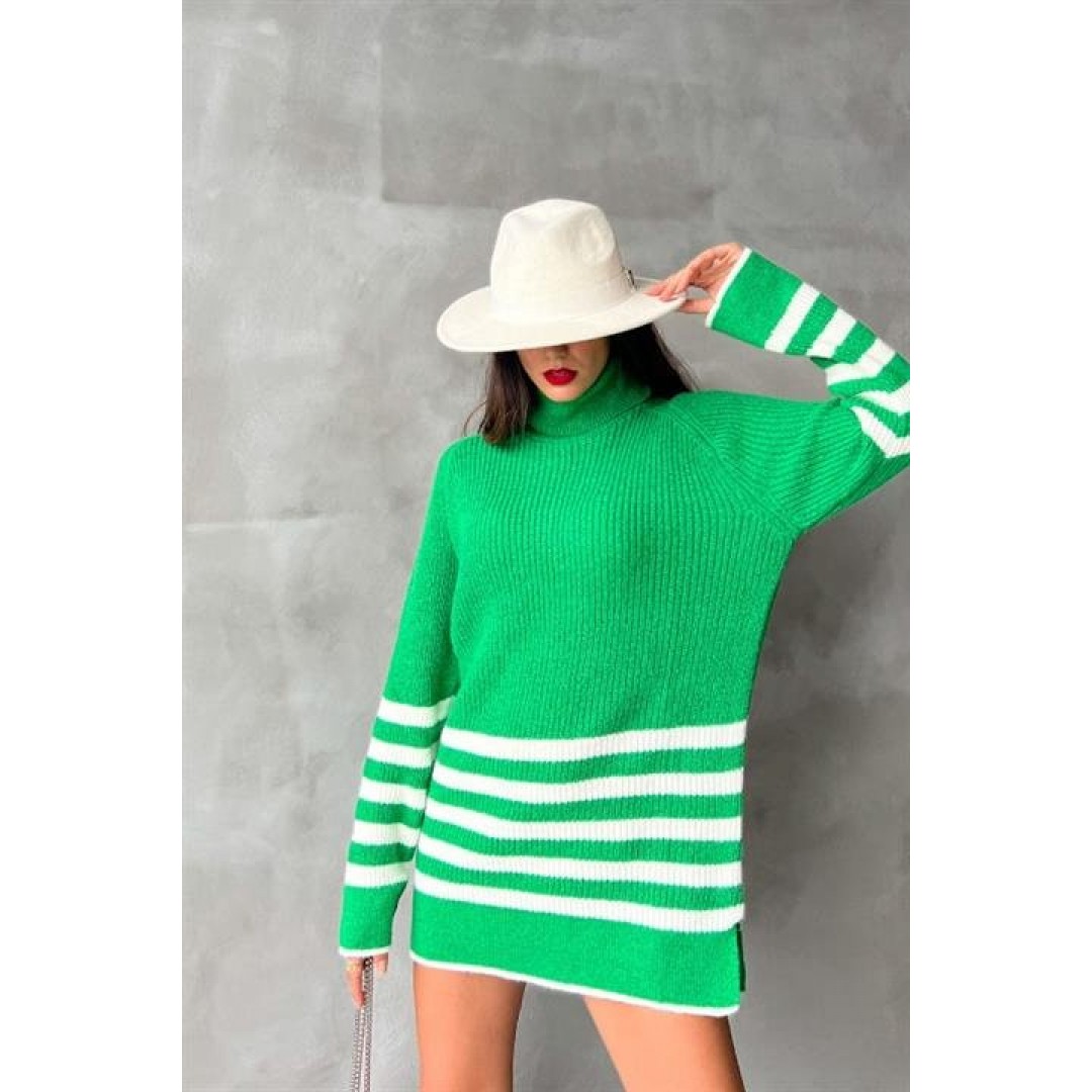 Palgen Çizgili Oversize Kazak 1195-09 155778 Palgen Çizgili Oversize Kazak 1195-09 155778