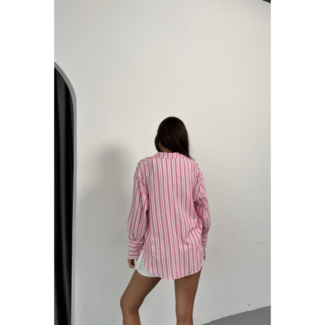 ÇİZGİLİ GÖMLEK - Pembe - 158869 ÇİZGİLİ GÖMLEK - Pembe - 158869