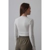 Uzun Kol Crop Top - Ekru 154053 Uzun Kol Crop Top - Ekru 154053