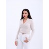 42531 TRİKO SİMLİ YAKALI CROP-EKRU 144094 42531 TRİKO SİMLİ YAKALI CROP-EKRU 144094