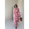 Pembe Biye Detaylı Elbise 157349