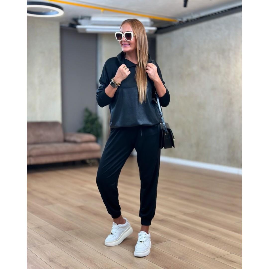 Kadın Uzun Kollu Kapüşonlu Oversize Sweat Ve Pantolon Ikili Takım 127796 Kadın Uzun Kollu Kapüşonlu Oversize Sweat Ve Pantolon Ikili Takım 127796