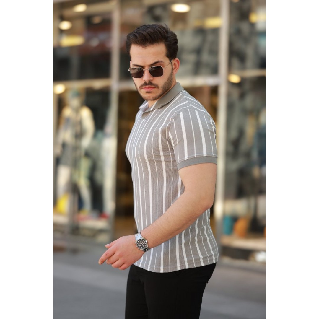 Erkek Yakalı örme Kumaş Kısa Kollu T-shirt 159928 Erkek Yakalı örme Kumaş Kısa Kollu T-shirt 159928