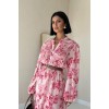 Pembe Biye Detaylı Elbise 157349