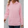 Kadın Uzun Kollu Kapşonlu Bağcıklı Cepli Capitone Sweatshirt 136197