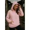 Kadın Uzun Kollu Kapşonlu Bağcıklı Cepli Capitone Sweatshirt 136197