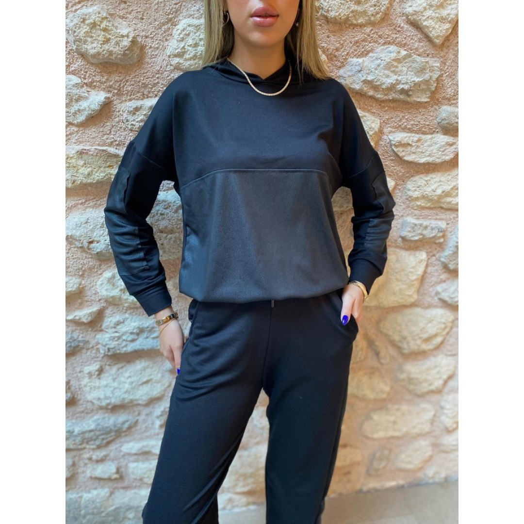 Kadın Uzun Kollu Kapüşonlu Oversize Sweat Ve Pantolon Ikili Takım - 133359 Kadın Uzun Kollu Kapüşonlu Oversize Sweat Ve Pantolon Ikili Takım - 133359
