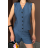 TENCEL YELEK - ŞORT TAKIM - İndigo 160806 TENCEL YELEK - ŞORT TAKIM - İndigo 160806