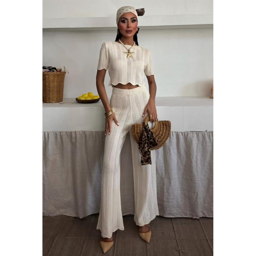 Triko Bluz Pantolon İkili Takım 10084-025