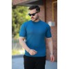Erkek Bisiklet Yaka örgü Desenli Kısa örme Triko Kısa Kollu T-shirt - 161505 Erkek Bisiklet Yaka örgü Desenli Kısa örme Triko Kısa Kollu T-shirt - 161505