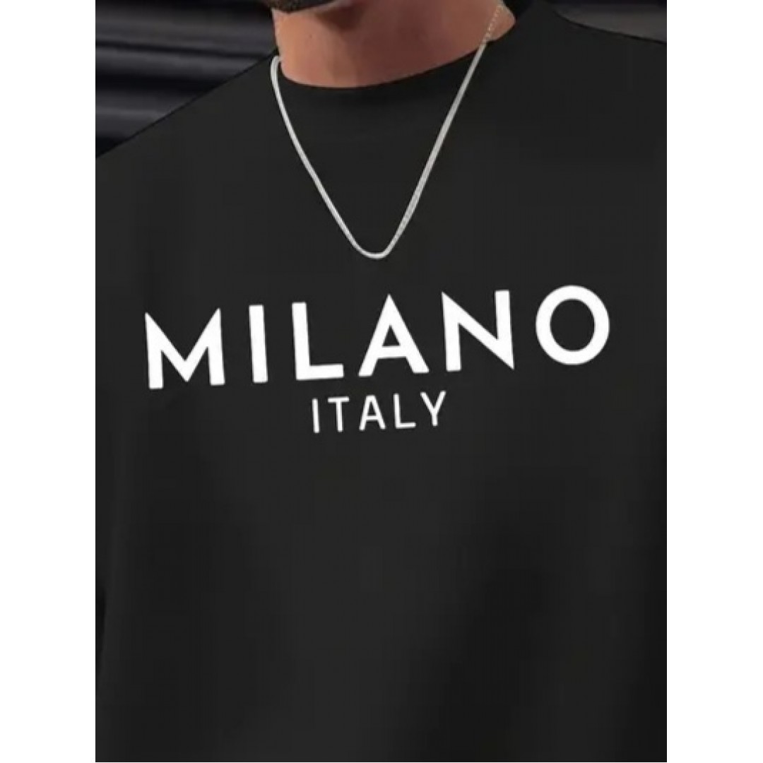 Erkek Uzun Kollu Bisiklet Yaka Milano Yazılı Iki Iplik Bluz 138689 Erkek Uzun Kollu Bisiklet Yaka Milano Yazılı Iki Iplik Bluz 138689