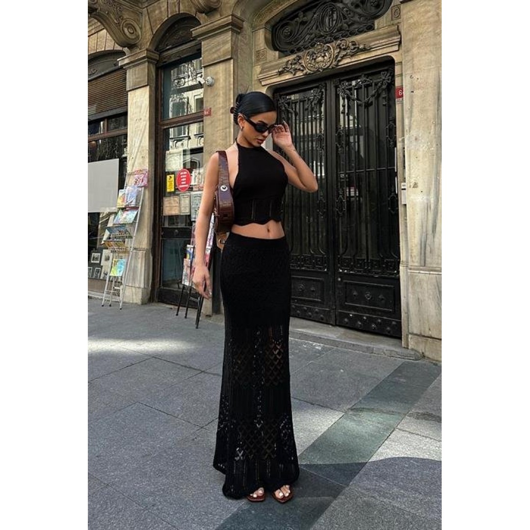 Adela Kroşe Etek Takım 9504-01