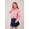 Tek Cep Çizgili Pembe Kısa Gömlek 147331 Tek Cep Çizgili Pembe Kısa Gömlek 147331