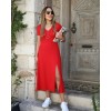 Kadın Kısa Kollu V Yaka Maxi Boy Elbise 124 Cm - 54826 Kadın Kısa Kollu V Yaka Maxi Boy Elbise 124 Cm - 54826
