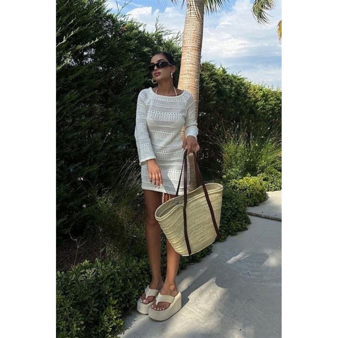Daisy Kroşe Mini Elbise 2560-01 155758