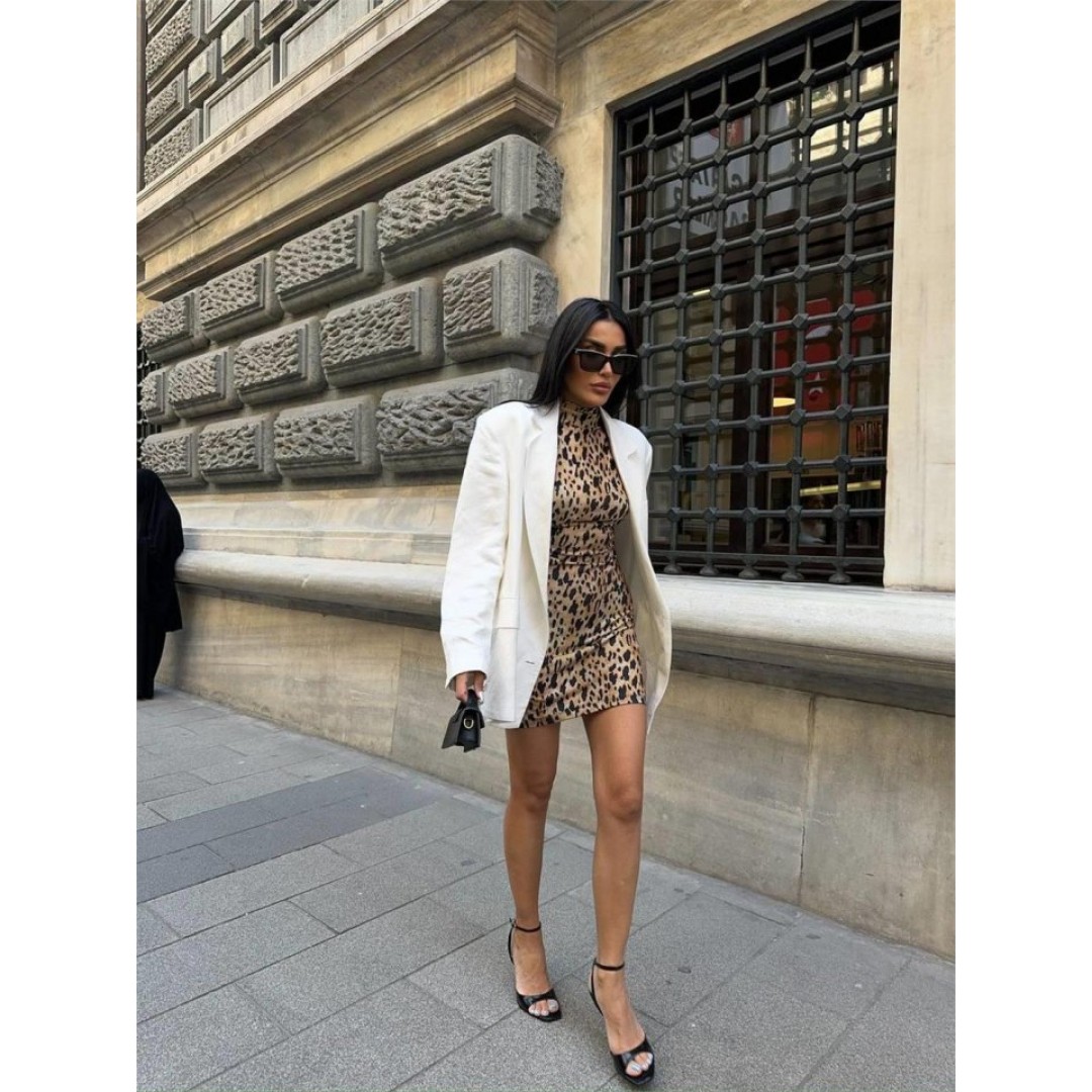 LEOPAR KISA ELBİSE SANDY - Leopar - 150736 LEOPAR KISA ELBİSE SANDY - Leopar - 150736