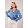 Bel Ve Bilek Lastikli Mavi Bluz 147302 Bel Ve Bilek Lastikli Mavi Bluz 147302