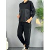 Kadın Uzun Kollu Kapüşonlu Oversize Sweat Ve Pantolon Ikili Takım 127796 Kadın Uzun Kollu Kapüşonlu Oversize Sweat Ve Pantolon Ikili Takım 127796