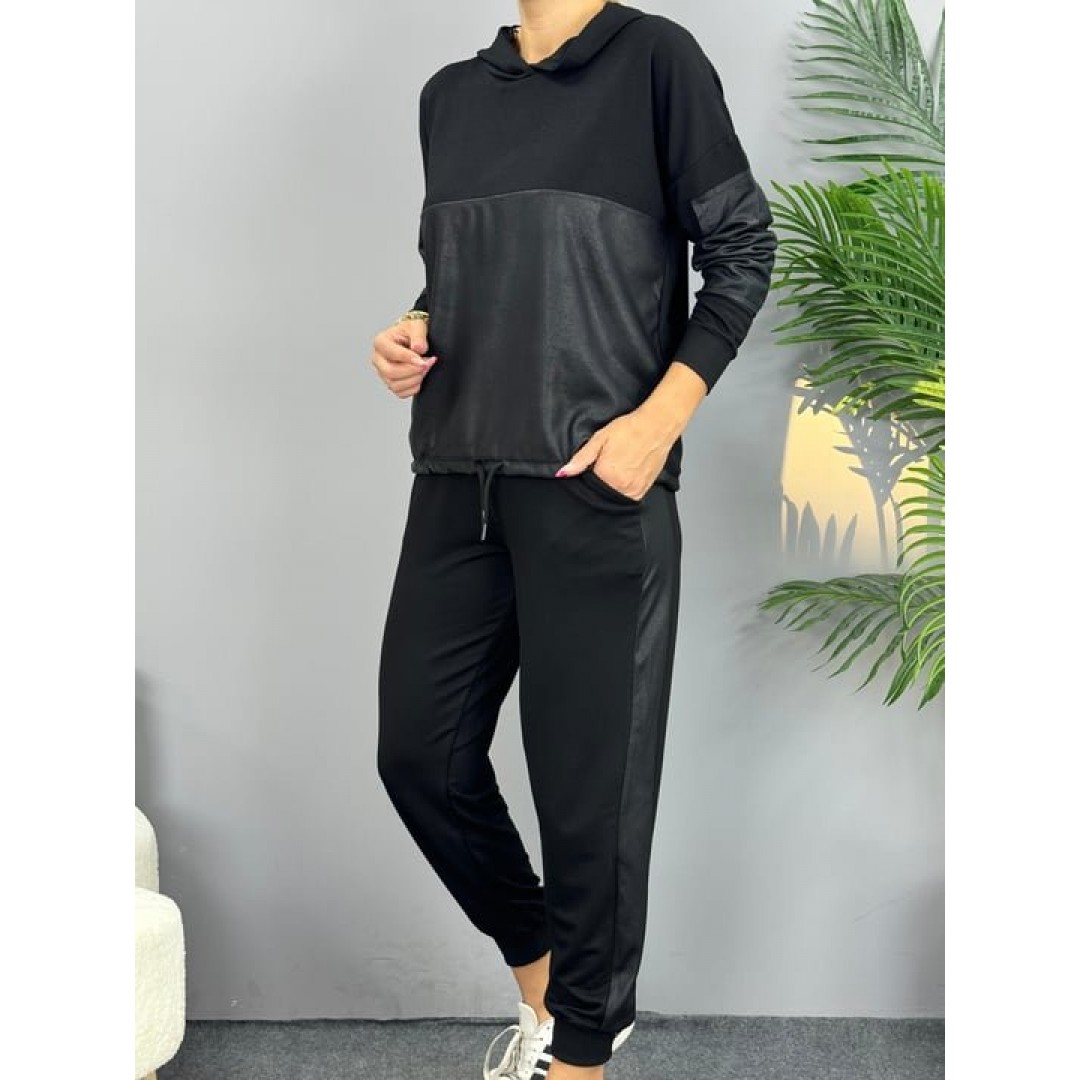 Kadın Uzun Kollu Kapüşonlu Oversize Sweat Ve Pantolon Ikili Takım 127796 Kadın Uzun Kollu Kapüşonlu Oversize Sweat Ve Pantolon Ikili Takım 127796