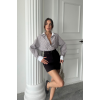 YAKA VE MANŞET BEYAZ BOYFRİEND ÇİZGİLİ POPLİN GÖMLEK - Kahverengi 160814 YAKA VE MANŞET BEYAZ BOYFRİEND ÇİZGİLİ POPLİN GÖMLEK - Kahverengi 160814