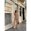 KENDİNDEN DESENLİ KRINKILL GÖMLEK - PANTOLON TK - Bej 152262 KENDİNDEN DESENLİ KRINKILL GÖMLEK - PANTOLON TK - Bej 152262