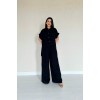 Siyah Önü Pileli İkili Keten Takım - 154808 Siyah Önü Pileli İkili Keten Takım - 154808