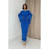 Saks İspanyol Kol Piliseli Elbise - 151746 Saks İspanyol Kol Piliseli Elbise - 151746