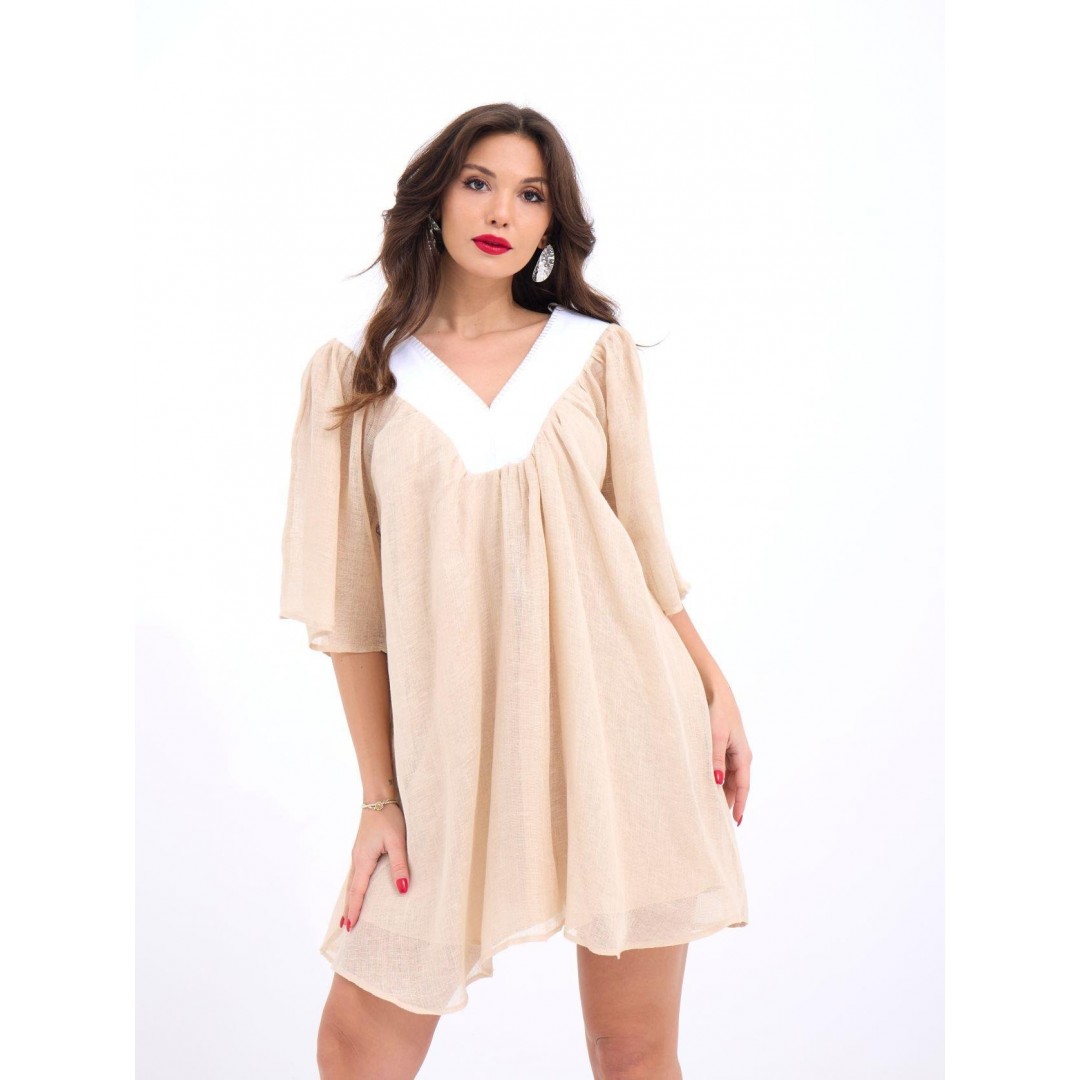 7009 ELBİSE-BEJ - 143428 7009 ELBİSE-BEJ - 143428