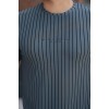 Erkek Dikey çizgili Ottoman Kumaş Kısa Kollu T-shirt 162320 Erkek Dikey çizgili Ottoman Kumaş Kısa Kollu T-shirt 162320