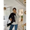 Kadın Uzun Kollu Kapşonlu Bağcıklı Kedi Desenli şardonlu Dalgıç Bluz - 134701 Kadın Uzun Kollu Kapşonlu Bağcıklı Kedi Desenli şardonlu Dalgıç Bluz - 134701