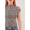 Leopar Desen Kısa Kollu Basic T-Shirt 148103 Leopar Desen Kısa Kollu Basic T-Shirt 148103