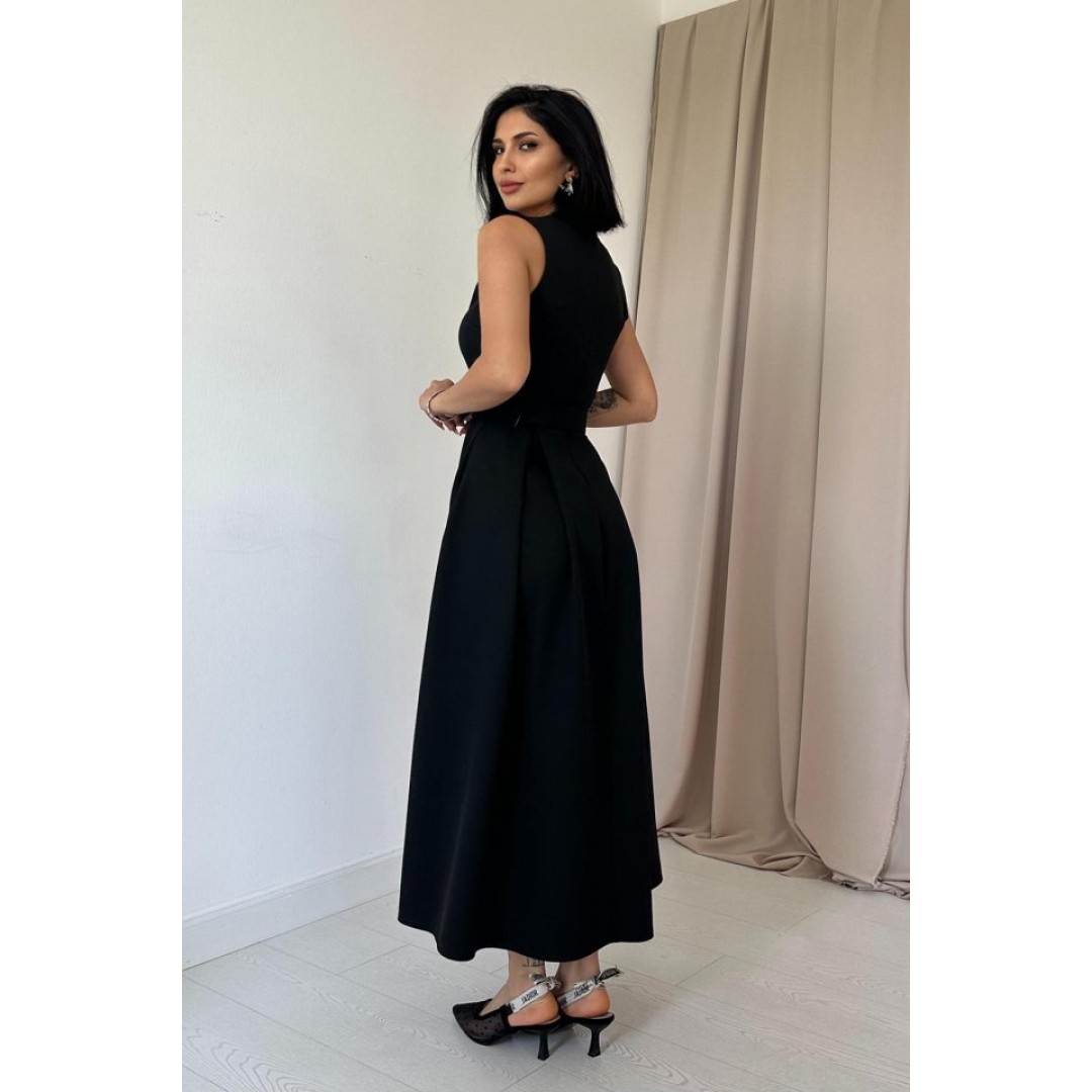 Siyah Halter Yaka Kloş Elbise 153493 Siyah Halter Yaka Kloş Elbise 153493