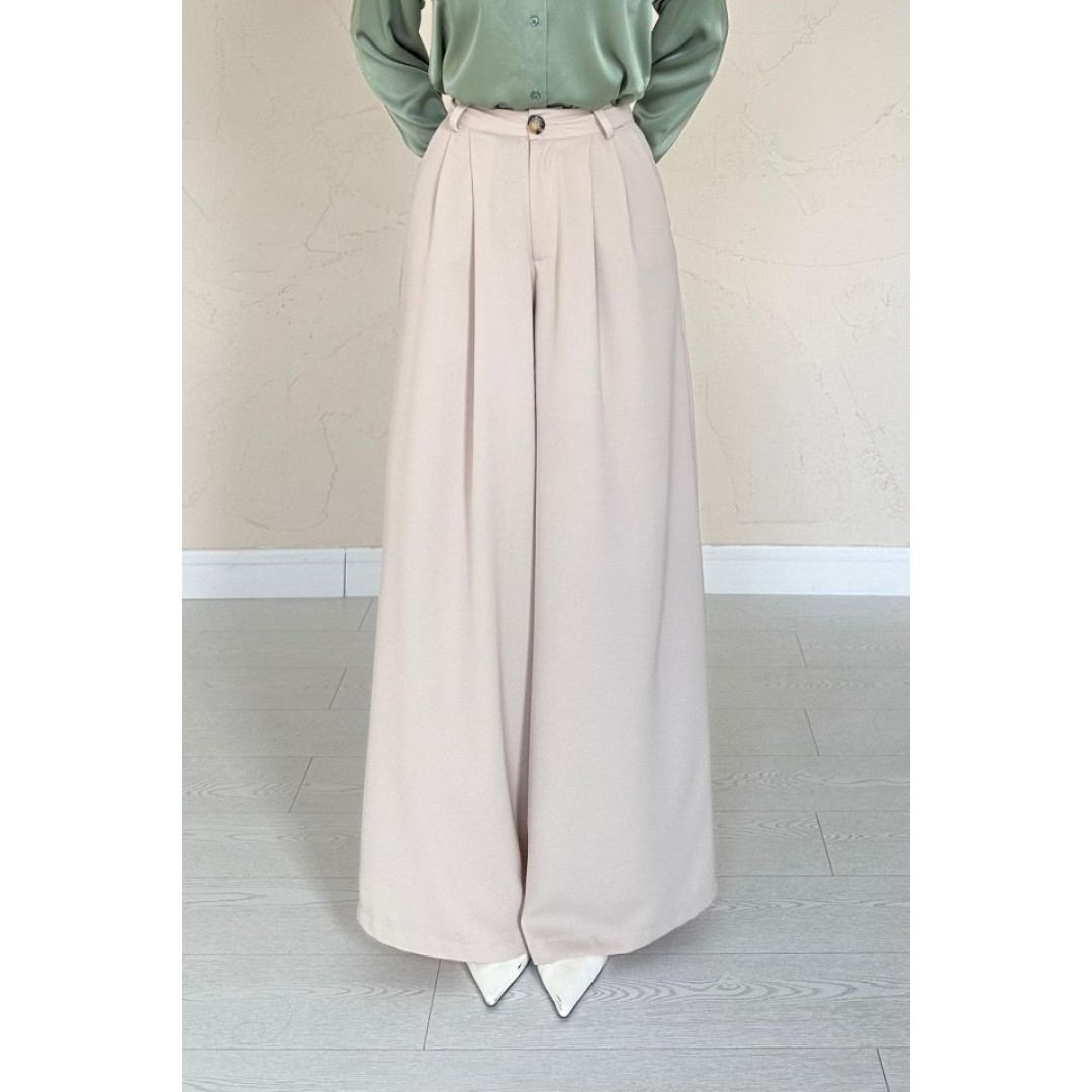 Bej Pileli Comfort Pantolon 154001 Bej Pileli Comfort Pantolon 154001