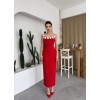 Mıng Çiçek Detaylı Elbise - 160495