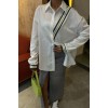 Bant Detaylı Oversize Poplin Gömlek 3436 158458