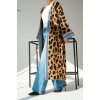 Uzun Leopar Hırka - Camel-Mavi 149754 Uzun Leopar Hırka - Camel-Mavi 149754