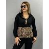 Kadın Uzun Kollu Leopar Detay Sweat Ve Yanı Leopar şerit Detay Pantolon Ikili Takım 134708 Kadın Uzun Kollu Leopar Detay Sweat Ve Yanı Leopar şerit Detay Pantolon Ikili Takım 134708