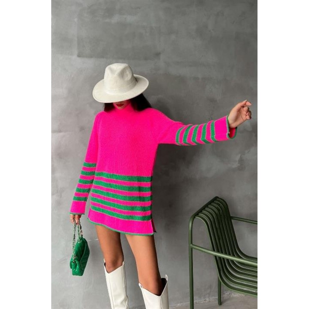 Palgen Çizgili Oversize Kazak 1195-09 155779 Palgen Çizgili Oversize Kazak 1195-09 155779
