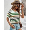 Kadın Kısa Kollu V Yaka çizgili Süprem T-shirt 162371 Kadın Kısa Kollu V Yaka çizgili Süprem T-shirt 162371