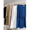 Önü İnce Kordon Detaylı Ve Double Paça Pantolonlu Takım 10180 159420 Önü İnce Kordon Detaylı Ve Double Paça Pantolonlu Takım 10180 159420