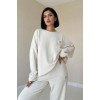 Bej Klasik Fitilli Kazak Ve Pantolon Takım 152336 Bej Klasik Fitilli Kazak Ve Pantolon Takım 152336