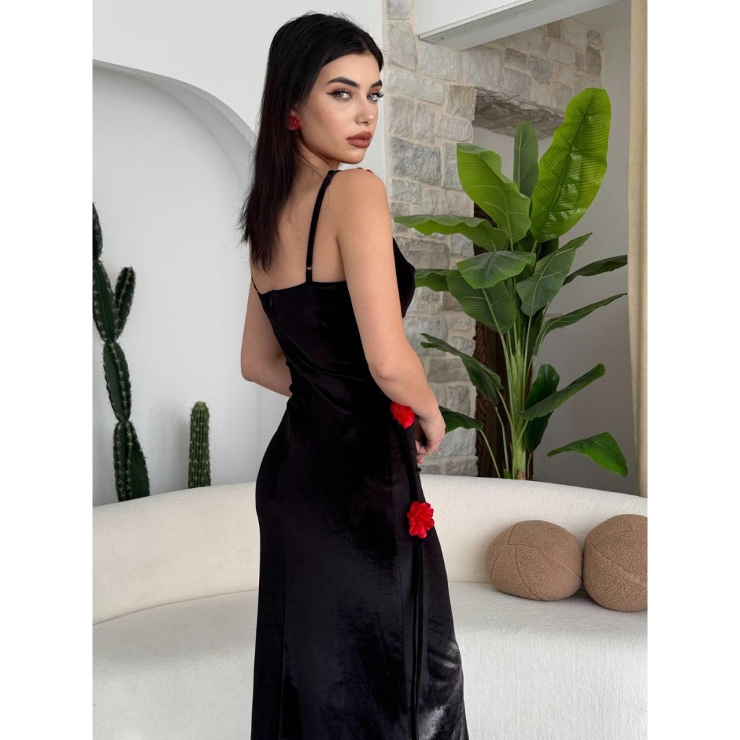Kadrin Gül Detaylı Elbise - 146982 Kadrin Gül Detaylı Elbise - 146982