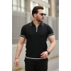 Erkek Fermuarlı Yakalı Kısa Kollu T-shirt 160695 Erkek Fermuarlı Yakalı Kısa Kollu T-shirt 160695