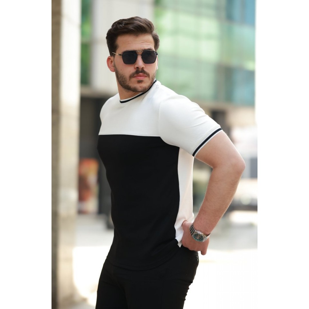 Erkek Bisiklet Yaka Parçalı Renk Oysho Kumaş Kısa Kollu Tshirt - 159188 Erkek Bisiklet Yaka Parçalı Renk Oysho Kumaş Kısa Kollu Tshirt - 159188