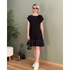 Kadın Viskon Kumaş Mini Tunik Detaylı Elbise - 118480 Kadın Viskon Kumaş Mini Tunik Detaylı Elbise - 118480