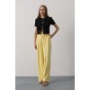 Pileli Bağcıklı Oversize Pantolon - Sarı 162831 Pileli Bağcıklı Oversize Pantolon - Sarı 162831