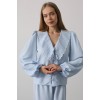 İşlemeli Bebe Yakalı Pantolon Takım - Bebe Mavisi 162860 İşlemeli Bebe Yakalı Pantolon Takım - Bebe Mavisi 162860