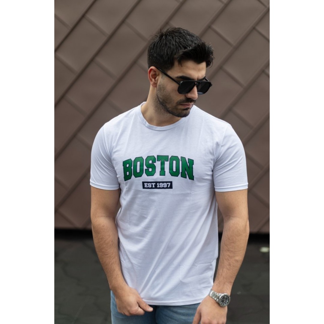 Erkek Boston Baskılı Süprem T-shirt 141673 Erkek Boston Baskılı Süprem T-shirt 141673